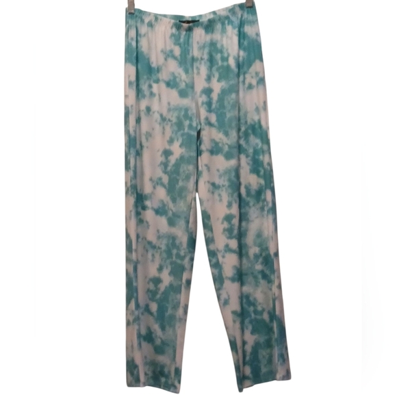 Melissa Paige -NWT, Women Size PS, Tie dye Palazzo Wide Leg Boho Turquoise Pants - Picture 4 of 9
